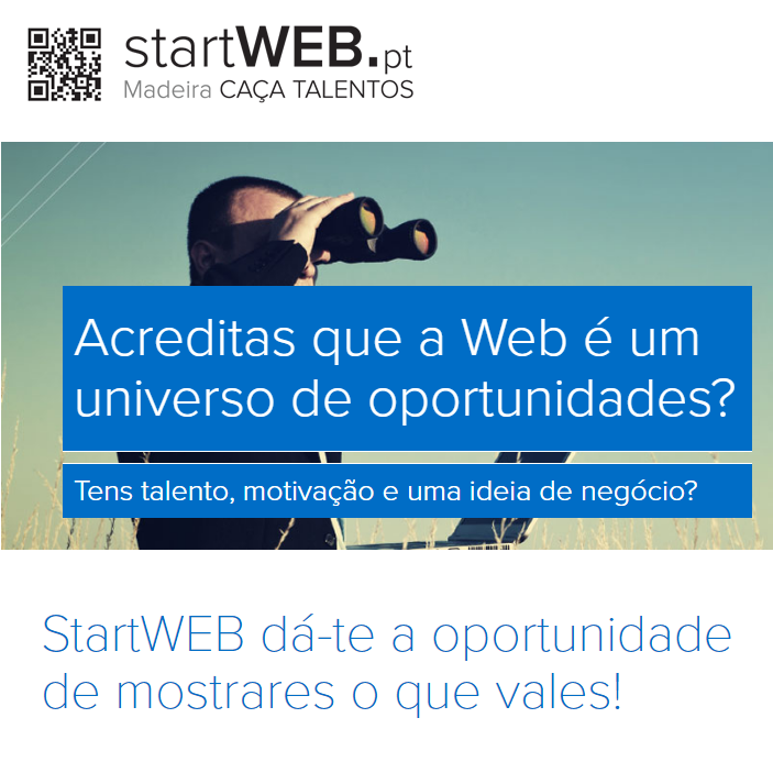 Inscrições abertas para o startWEB - Madeira Caça Talentos