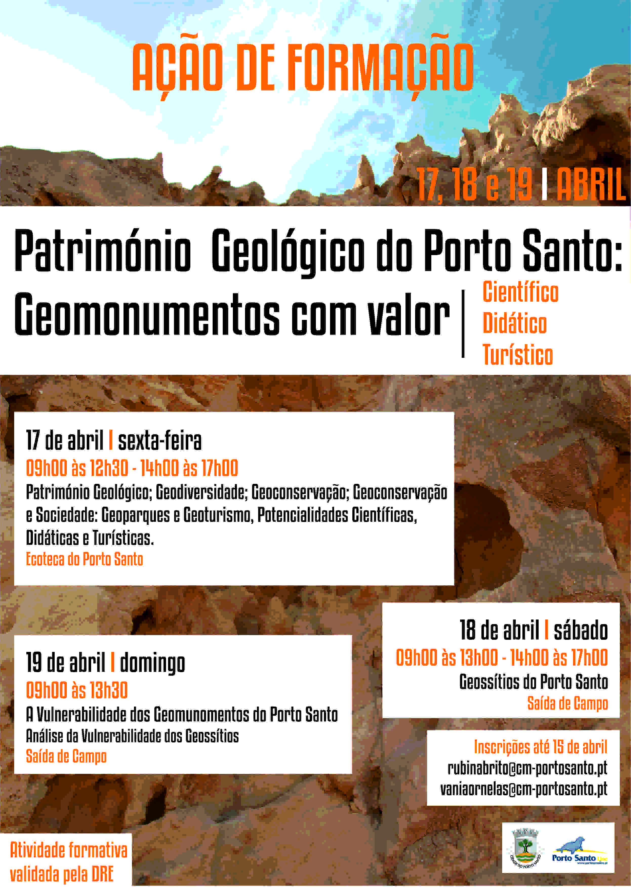Inscrições abertas: Património Geológico do Porto Santo: Geomonumentos com Valor Científico, Didático e Turístico