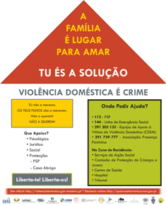 Imagem da Campanha contra a violência doméstica
